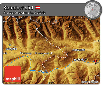 Physical Map of Kaindorf Süd