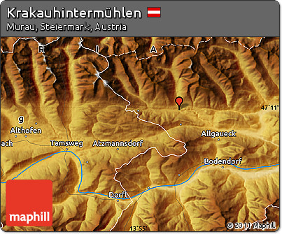 Physical Map of Krakauhintermühlen
