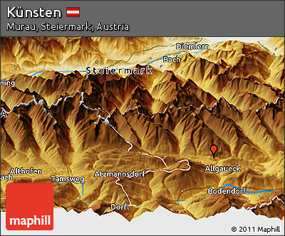 Physical Panoramic Map of Künsten