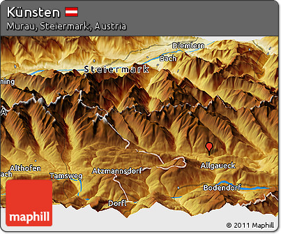Physical Panoramic Map of Künsten