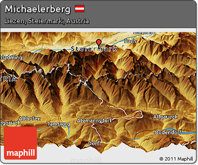Physical Panoramic Map of Michaelerberg