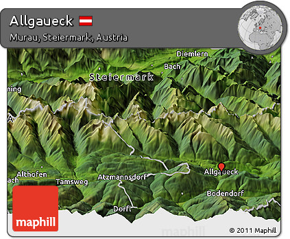 Satellite Panoramic Map of Allgaueck