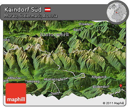 Satellite Panoramic Map of Kaindorf Süd