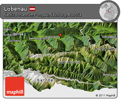 Satellite Panoramic Map of Löbenau