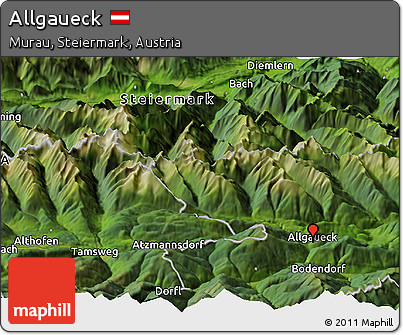 Satellite Panoramic Map of Allgaueck