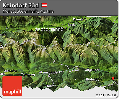 Satellite Panoramic Map of Kaindorf Süd