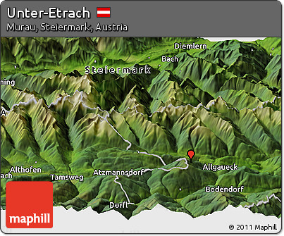 Satellite Panoramic Map of Unter-Etrach