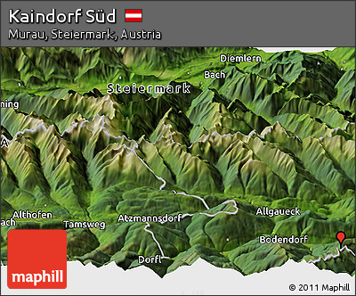 Satellite Panoramic Map of Kaindorf Süd