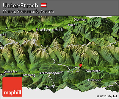 Satellite Panoramic Map of Unter-Etrach