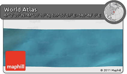 Satellite Panoramic Map of the Area around 47° 16' 15" N, 140° 19' 29" E