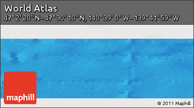 Physical Panoramic Map of the Area around 47° 16' 15" N, 140° 10' 30" W