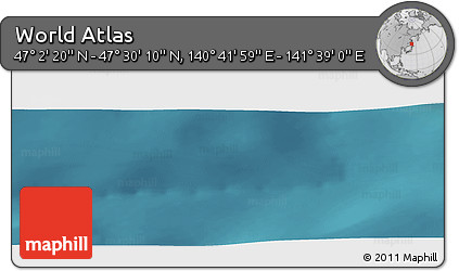 Satellite Panoramic Map of the Area around 47° 16' 15" N, 141° 10' 30" E