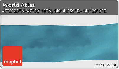 Satellite Panoramic Map of the Area around 47° 16' 15" N, 141° 10' 30" E