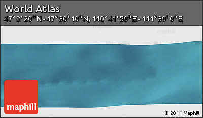 Satellite Panoramic Map of the Area around 47° 16' 15" N, 141° 10' 30" E