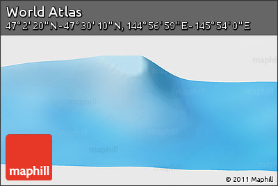 Physical Panoramic Map of the Area around 47° 16' 15" N, 145° 25' 30" E