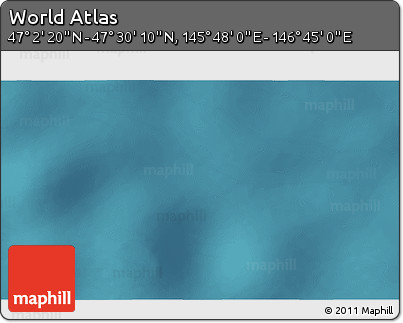 Satellite 3D Map of the Area around 47° 16' 15" N, 146° 16' 30" E