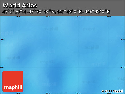 Shaded Relief Map of the Area around 47° 16' 15" N, 146° 16' 30" E