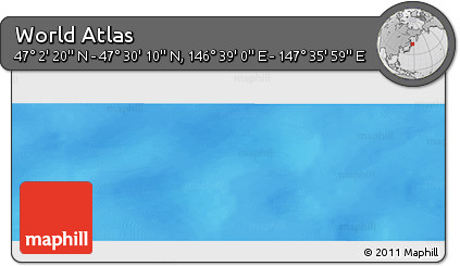 Physical Panoramic Map of the Area around 47° 16' 15" N, 147° 7' 30" E
