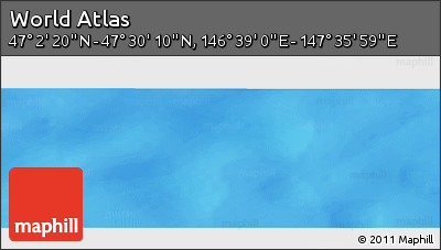 Physical Panoramic Map of the Area around 47° 16' 15" N, 147° 7' 30" E