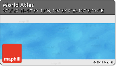Physical Panoramic Map of the Area around 47° 16' 15" N, 147° 7' 30" E