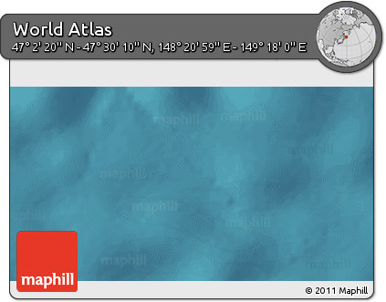 Satellite 3D Map of the Area around 47° 16' 15" N, 148° 49' 29" E