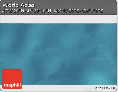 Satellite 3D Map of the Area around 47° 16' 15" N, 149° 40' 30" E