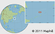 Savanna Style Location Map of the area around 47° 16' 15" N, 149° 40' 30" E