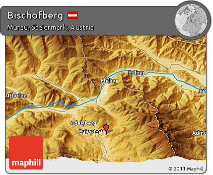 Physical 3D Map of Bischofberg