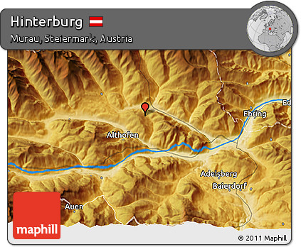 Physical 3D Map of Hinterburg