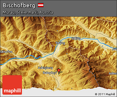 Physical 3D Map of Bischofberg