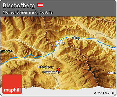 Physical 3D Map of Bischofberg