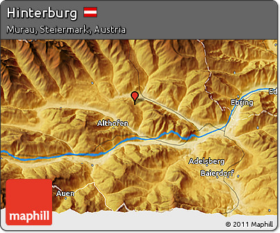 Physical 3D Map of Hinterburg