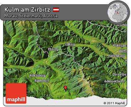 Satellite 3D Map of Kulm Am Zirbitz
