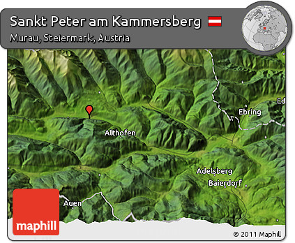 Satellite 3D Map of Sankt Peter Am Kammersberg