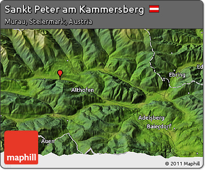 Satellite 3D Map of Sankt Peter Am Kammersberg