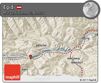 Shaded Relief 3D Map of Egidi