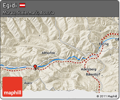 Shaded Relief 3D Map of Egidi