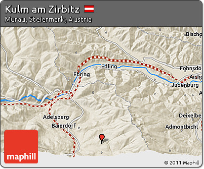 Shaded Relief 3D Map of Kulm Am Zirbitz