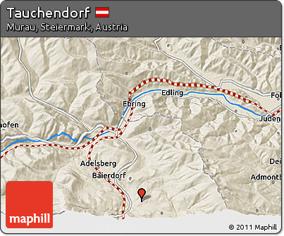 Shaded Relief 3D Map of Tauchendorf