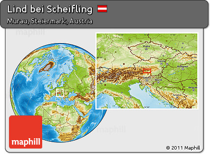 Physical Location Map of Lind Bei Scheifling