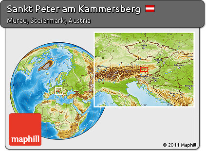 Physical Location Map of Sankt Peter Am Kammersberg
