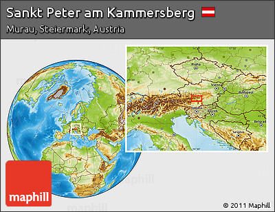 Physical Location Map of Sankt Peter Am Kammersberg
