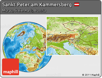 Physical Location Map of Sankt Peter Am Kammersberg