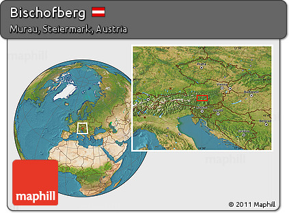 Satellite Location Map of Bischofberg
