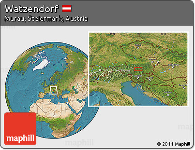 Satellite Location Map of Watzendorf