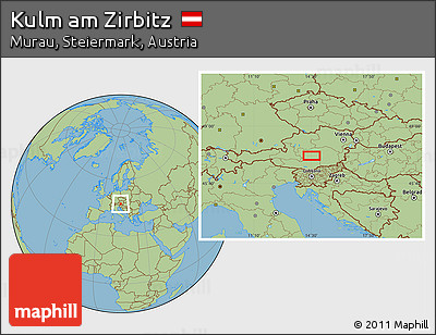 Savanna Style Location Map of Kulm Am Zirbitz