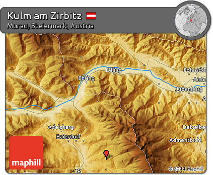 Physical Map of Kulm Am Zirbitz