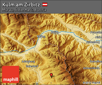 Physical Map of Kulm Am Zirbitz