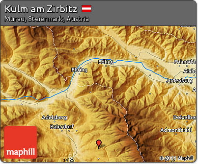 Physical Map of Kulm Am Zirbitz