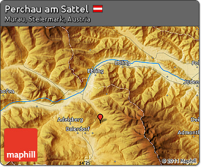 Physical Map of Perchau Am Sattel
